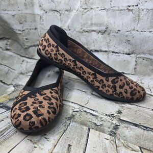 Clarks Falts Size 11M Ballet Animal Print Cloud Steppers Cushion Soft Shoes